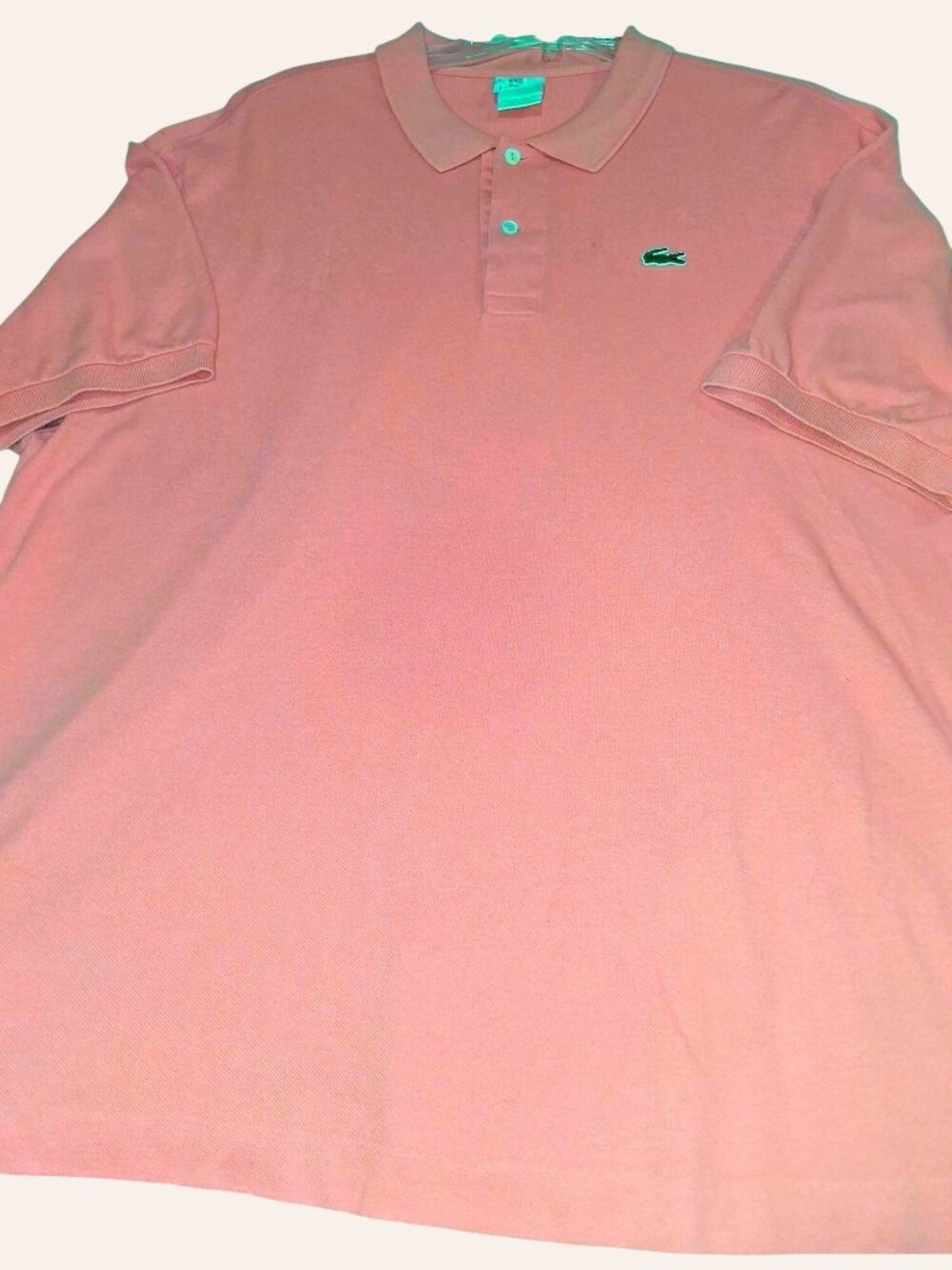 Lacoste Mens Orange Short Sleeve Polo Shirt Crocodile Embroidery Size 9 XL